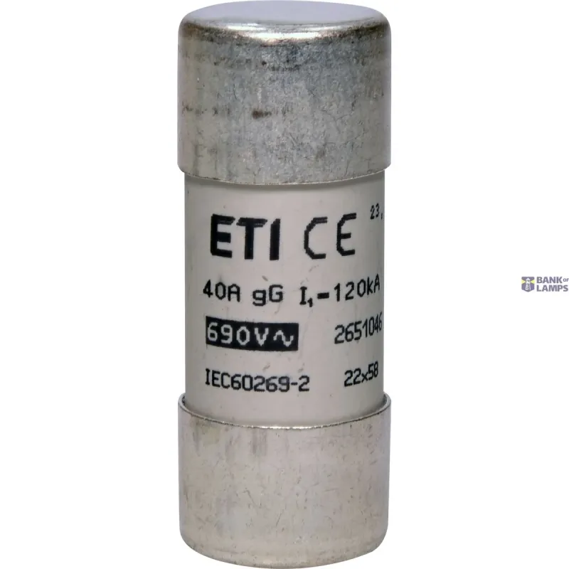 ETI Fuse link, CH22x58 gG 40A/690V 002651046