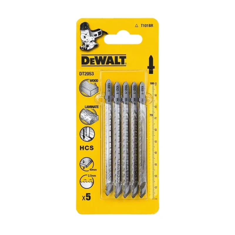 DeWalt Jigsaw Blades for Wood T Shank HCS (5pcs) DT2053-QZ DeWALT DT2053-QZ