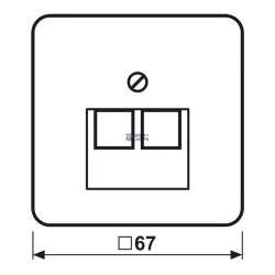 Jung CD569-2UAWW — Modular Jack Centre Plate CD, 2 x 8-Pole, For IAE/UAE Sockets, White, 67 mm x 67 mm, Thermoplastic Jung CD569-2UAWW — Modular Jack Centre Plate CD, 2 x 8-Pole, For IAE/UAE Sockets, White, 67 mm x 67 mm, Thermoplastic