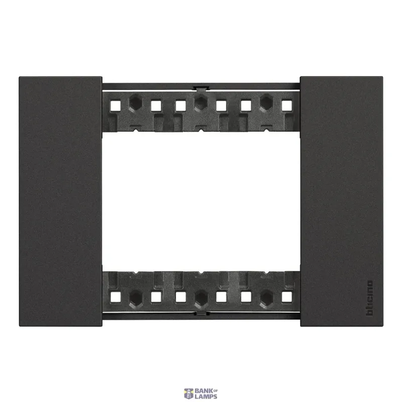 BTicino Cover Plate Living Now 3 Modules, Black, 125×86×30mm, IK04 KA4803KG