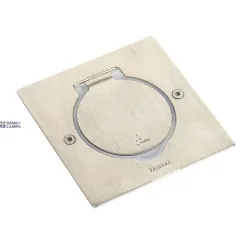 Legrand 089700 — Square Floor розетка Cover Plate Stainless Steel, IP44, IK08, Metal, 90 mm