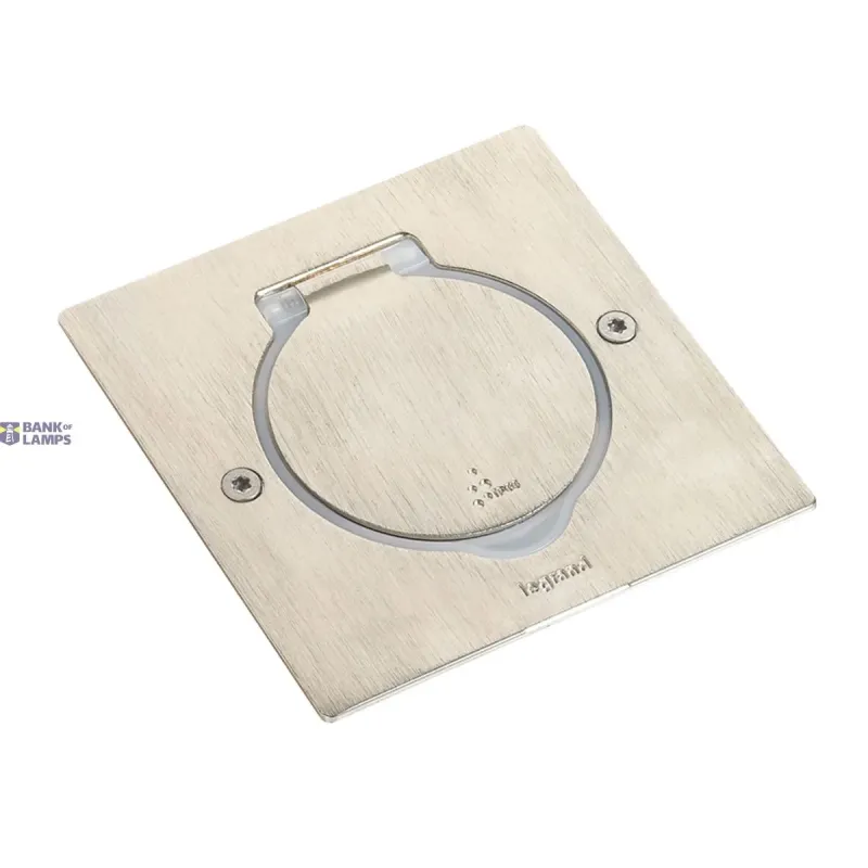 Legrand Square Floor Socket Cover Plate Stainless Steel, IP44 089700
