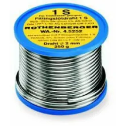 Припойная проволока Sn97Ag3, 2 мм, 250 г, Rothenberger Припойная проволока Sn97Ag3, 2 мм, 250 г, Rothenberger