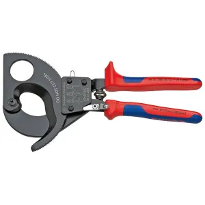 Kabeļu grieznes ar spēka mehānismu Cu + Al, DR Ø52mm/380mm², Knipex