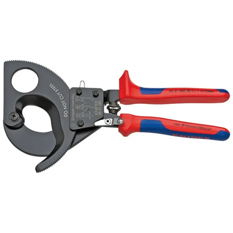 Knipex Kabeļu grieznes ar spēka mehānismu Cu + Al, DR 9531280