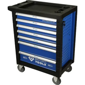 Tool cabinet with 7 drawers, empty, black, Brilliant Tools