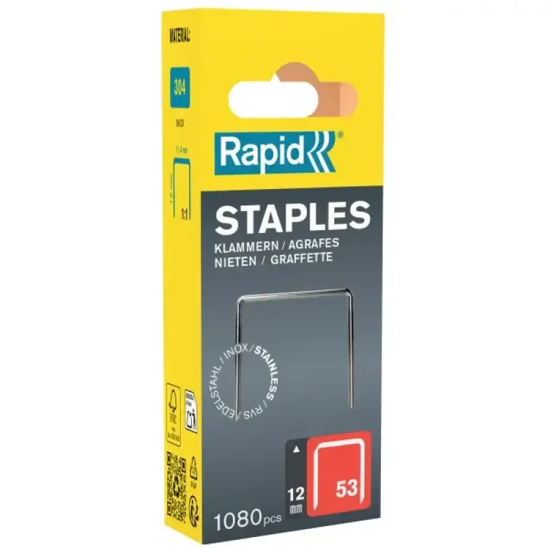Rapid Ner.tērauda skavas Rapid 53/12 1080 gab 78-05312S