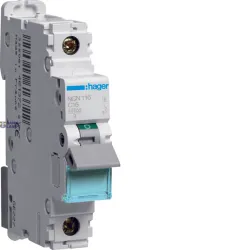 Hager NCN116 — автоматический выключатель 1P C-curve, 16 A, 10 kA, 15 kA 1 module