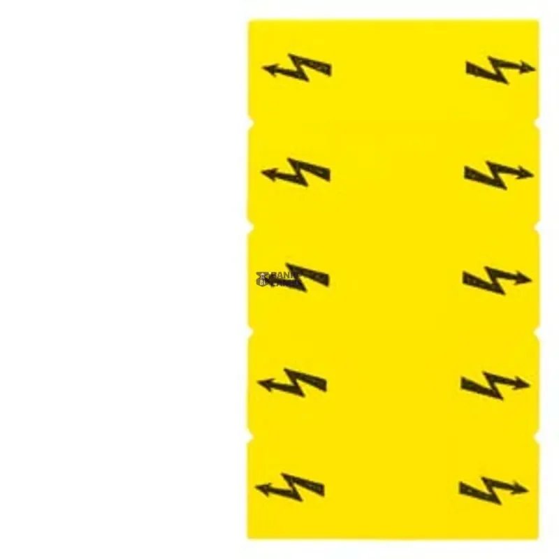 Siemens Warning Label lightning symbol vertical 5.2mm yellow 8WH9060-5BA06