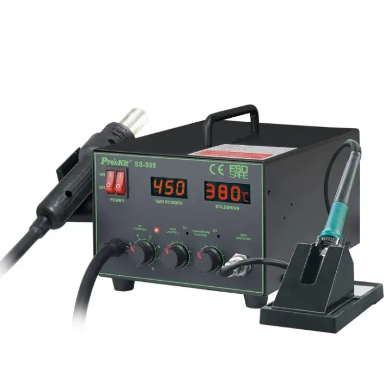 Pro'sKit 2 vienā SMD karstā gaisa apstrādes stacija AC220 ~ 240 V SS-989B