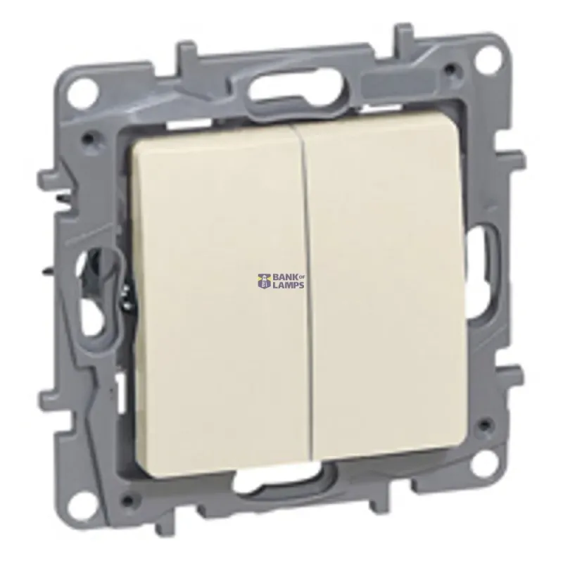 Legrand One-Way Switch Niloé 250 V, Ivory, 10 A, IP20, 75.8 mm, 31 764606