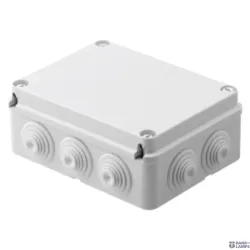 GEWISS GW44007 — Junction Box With Plain Screwed Lid, Ip55, Internal Dimensions 190x140x70, Walls With Cable Glands, Grey Ral 7035