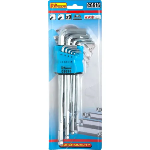 RICHMANN Pagarinātas sešstūrainas atslēgas 1.5-10mm 42-C6616