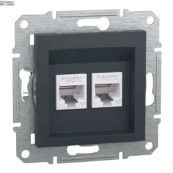 Schneider Electric EPH4800171 — Socket Asfora, UTP, RJ45, Cat 6, Anthracite Schneider Electric EPH4800171 — Socket Asfora, UTP, RJ45, Cat 6, Anthracite