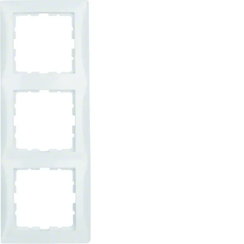 Berker Frame 3gang, S.1, p. white glossy 10138989