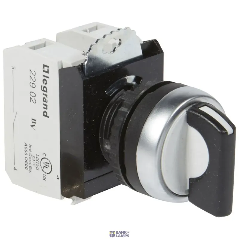 Legrand Push Button Black, 2NO, 3P, 230V, 1P 023732