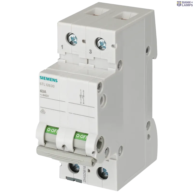 Siemens off switch 63A 2-pole 5TL1263-0