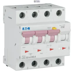 EATON 167510 — mRB4-32/3N/C/03-A RCD/MCB combination, 32 A, 300 mA, MCB trip characteristic: C, 3p+N, RCD trip characteristic: A EATON 167510 — mRB4-32/3N/C/03-A RCD/MCB combination, 32 A, 300 mA, MCB trip characteristic: C, 3p+N, RCD trip characteristic: A