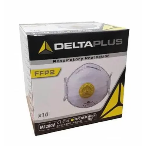 Delta Plus Vienreizējās lietošanas maska ar vārs tu FFP2, 10 gab M1200V