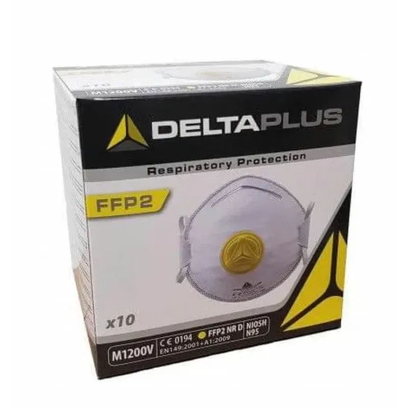 Delta Plus Vienreizējās lietošanas maska ar vārs tu FFP2, 10 gab M1200V