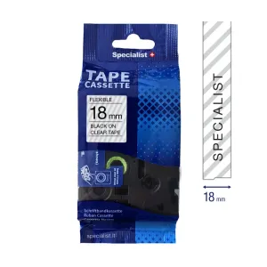 SPECIALIST+ lenta FLEXIBLE komp., 18 mm, чёрная / прозрачная SPECIALIST+ lenta FLEXIBLE komp., 18 mm, чёрная / прозрачная