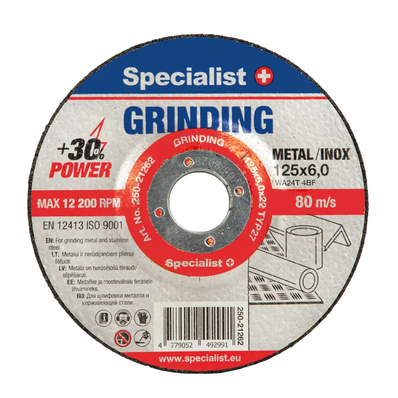Specialist+ SPECIALIST+ slīpēšanas disks GRINDING, 125x6x22 mm 250-21262