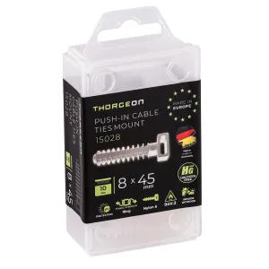 THORGEON 15028 — Screw Saddle Cable Support 8x45 white (10 pcs) THORGEON 15028 — Screw Saddle Cable Support 8x45 white (10 pcs)