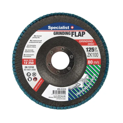 Specialist+ SPECIALIST+ vēdekļveida slīpēšanas disks ZK100, 125 mm 250-31210