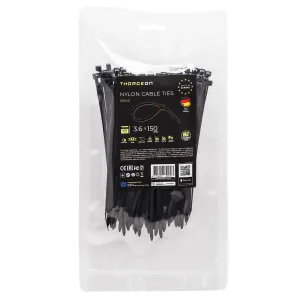 THORGEON 15016 — Ties 3.6x150 Black (100 pcs)