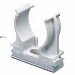 GEWISS GW50601 — Shockproof Polymer Saddle Snap Clip For External Conduits Ø 16mm, Grey RAL 7035 GEWISS GW50601 — Shockproof Polymer Saddle Snap Clip For External Conduits Ø 16mm, Grey RAL 7035