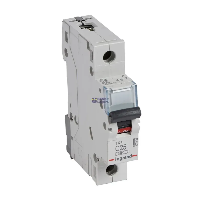 Legrand Miniature Circuit Breaker TX3 25 A, 400 V, 1P, 230 V, 60 403436