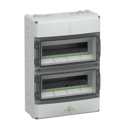 Spelsberg 73342801 — Small Distribution Board AK 28, 400 V AC, 28 Modules, 2 Rows, IP65, IK08, 315 × 450 × 155 mm, Pre-Mounted