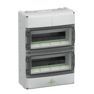 Spelsberg 73342801 — Small Distribution Board AK 28, 400 V AC, 28 Modules, 2 Rows, IP65, IK08, 315 × 450 × 155 mm, Pre-Mounted