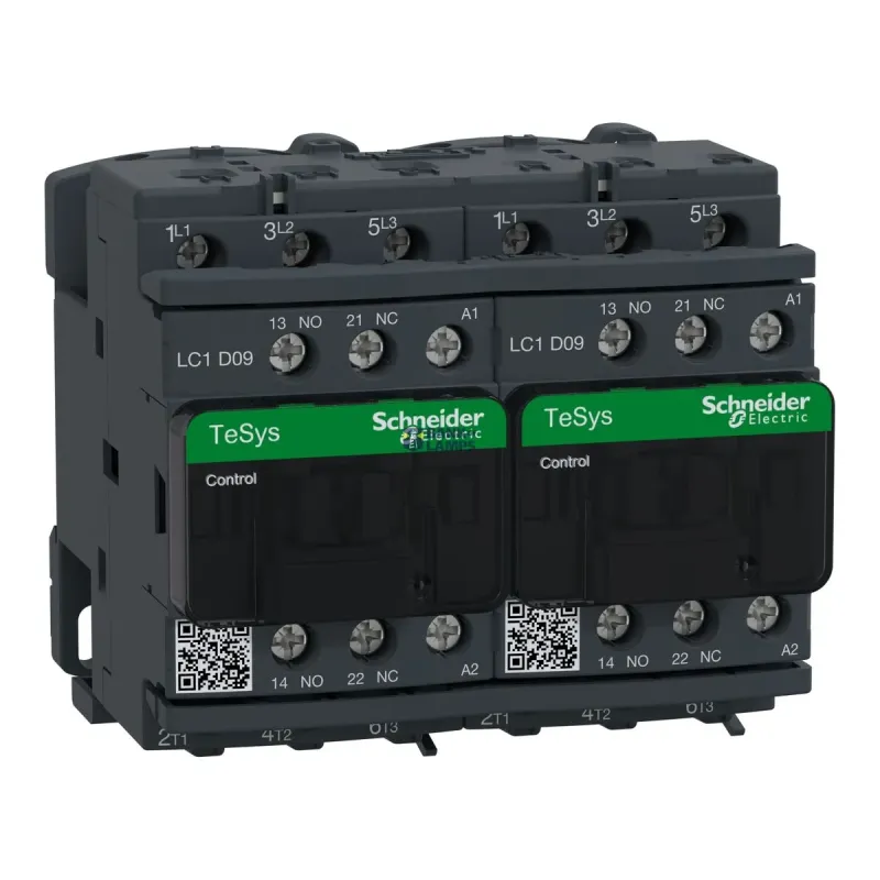 Schneider Electric Reversing Contactor TeSys D /TeSys Deca, 3P, 9 A, 440 V LC2D09P7
