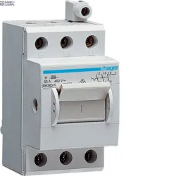 Hager SH363K — Compact выключатель 3P, 63 A, 2.5M, with additional terminal