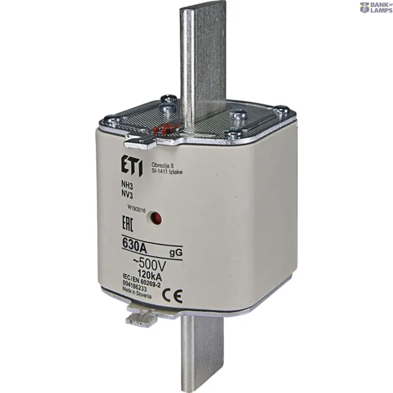 ETI Fuse link, NH3 gG 630A/500V 004186233