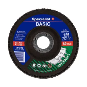 SPECIALIST+ лепестковый шлифовки disks BASIC ZK100, 125 mm SPECIALIST+ лепестковый шлифовки disks BASIC ZK100, 125 mm