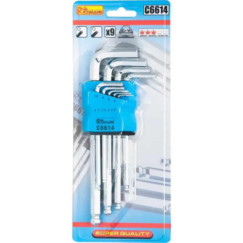 RICHMANN Sešstūrainas atslēgas 1.5-10mm 9 gab. 42-C6614