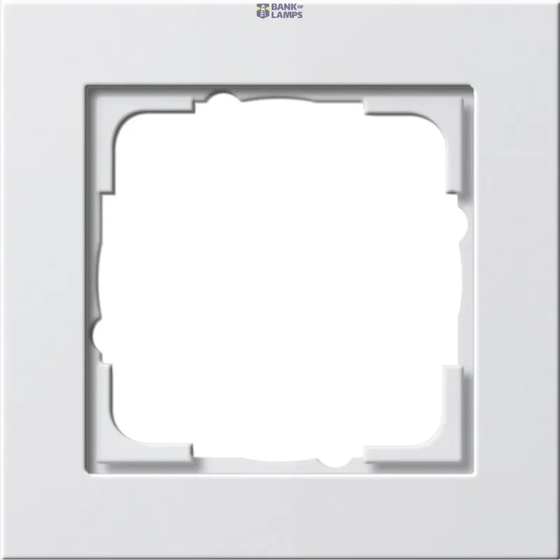 Gira Cover Frame E2 Pure White Matt 1-Gang, Halogen-Free 021122