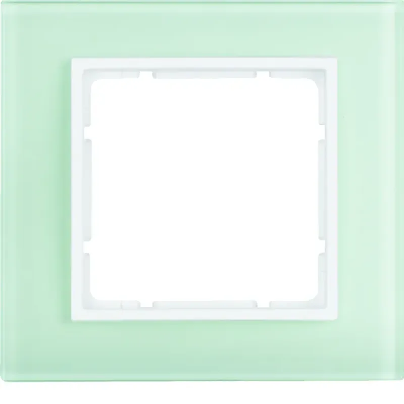 Berker Frame Glass 1-Gang, B.7, Polar White/Polar White matt 10116909