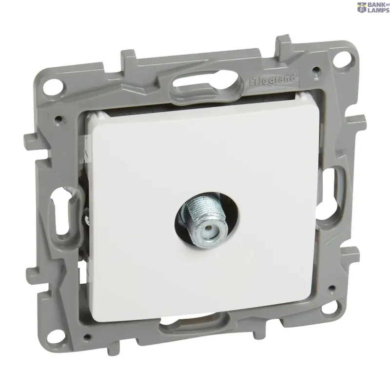 Legrand TV Single Star Socket Niloé White, 862MHz, Flush-mounted 764550