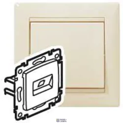 Legrand 774133 — RJ45 розетка Cat 6, FTP, Ivory, 71 mm, 36 mm, RJ45 8(8)