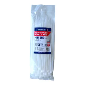 SPECIALIST+ neilona siksna, balta, 4.6 x 250 mm, 100 gab.