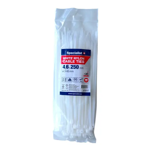 Specialist+ SPECIALIST+ neilona siksna, balta, 4.6 x 250 mm, 100 gab. 81-3-4250B