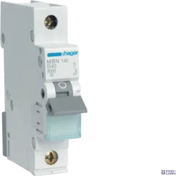 Hager MBN140 — автоматический выключатель 1P, 6 kA B-40 A, 1M