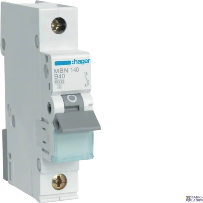 Hager Circuit Breaker 1P, 6 kA B-40 A, 1M MBN140
