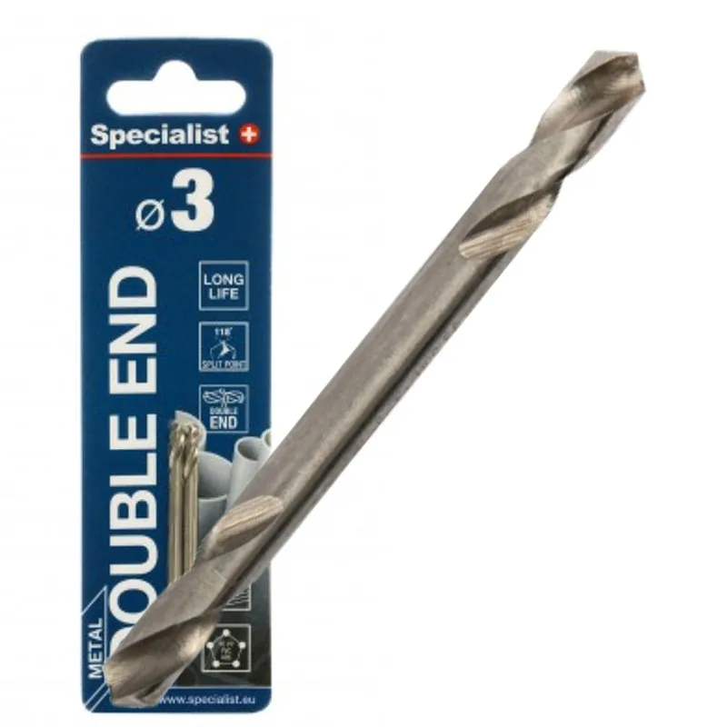 Specialist+ SPECIALIST+ divpusējs metāla urbis HSS, 3 mm, 2 gab. 64-4-0030