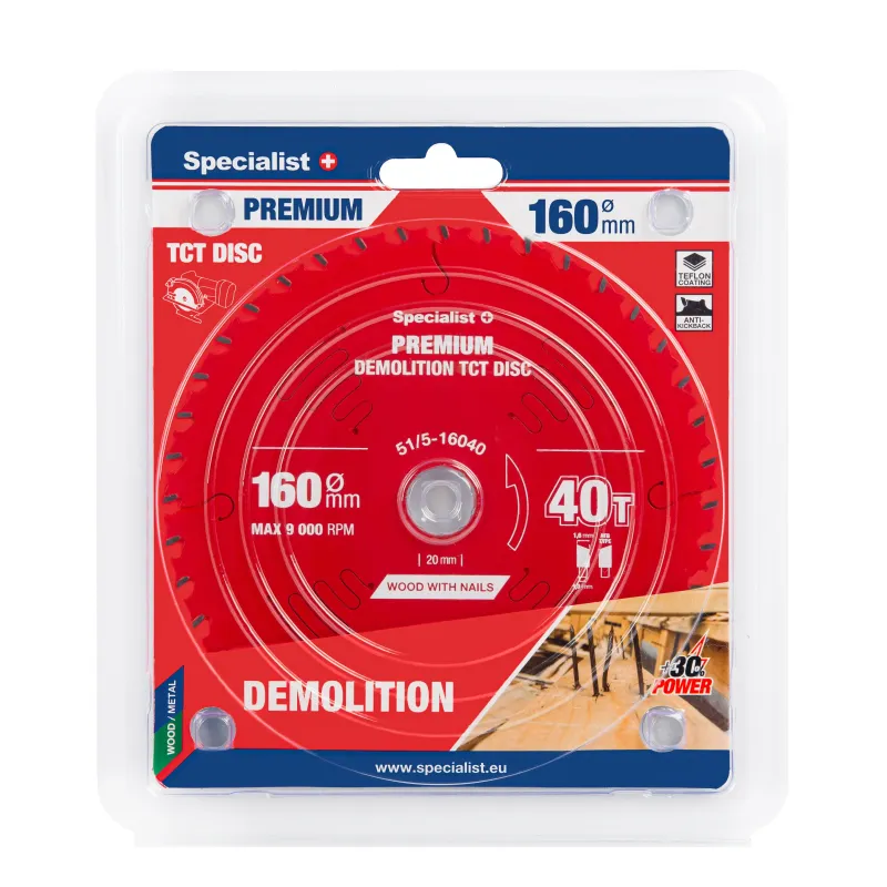 Specialist+ Griešanas disks 160x40Tx20mm, Demolition PREMIUM 51-5-16040
