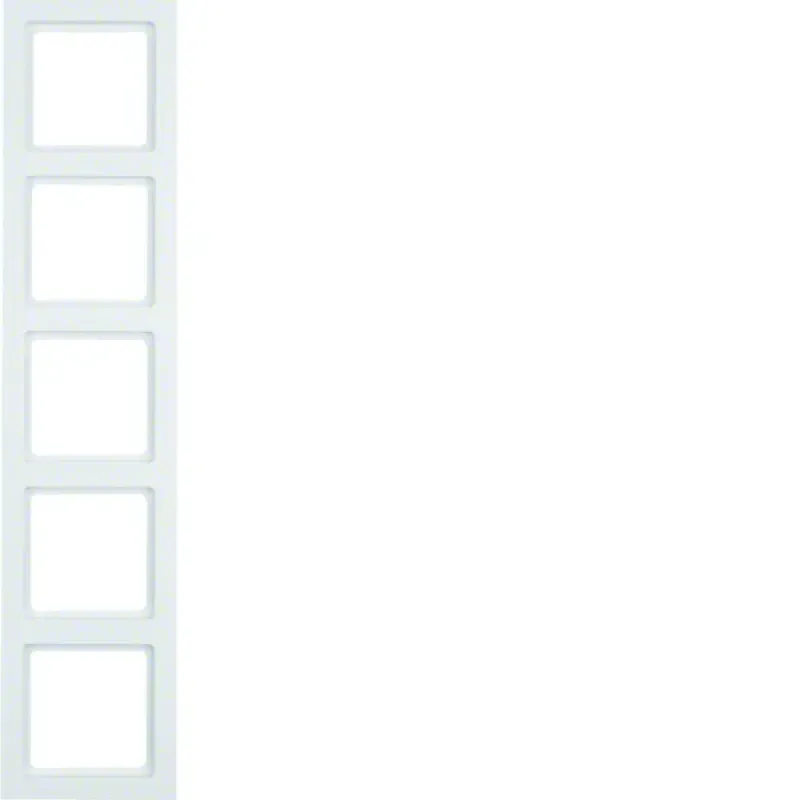 Berker Frame 5gang, Q.3, p. white velvety 10156099