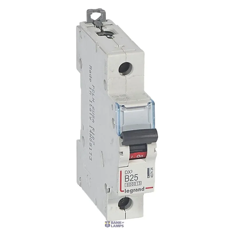 Legrand Miniature Circuit Breaker DX3 25 A, 400 V, 1P, 10kA, 230 V 407434